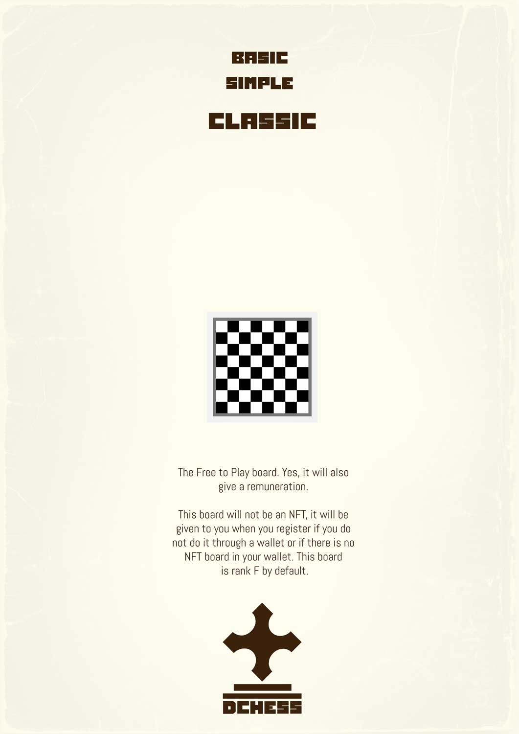 poster sobre tablero clasico